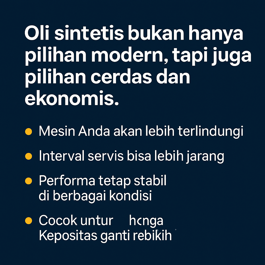 Apa Saja Keuntungan Menggunakan Oli Sintetis Pada Mobil